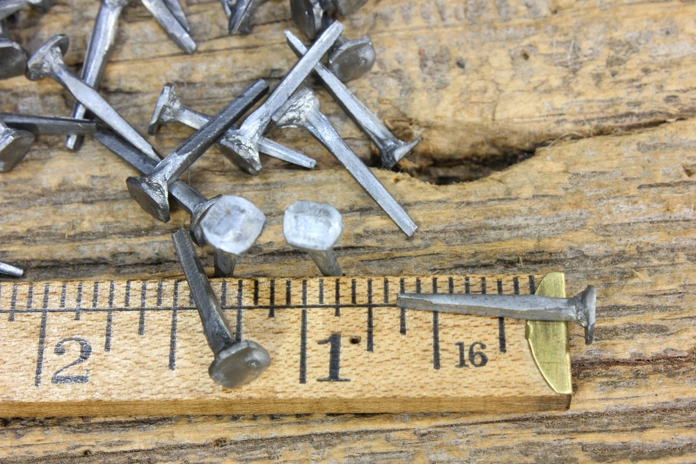 3/4” Square Nails 200 Quantity Round Small Flat Head Brad Vintage Antique Style