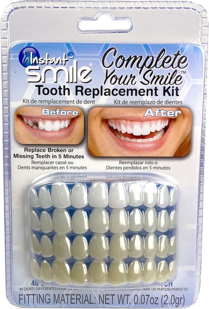 Instant Smile Complete Your Smile Temporary Tooth Replacement Kit - Replace a Mi