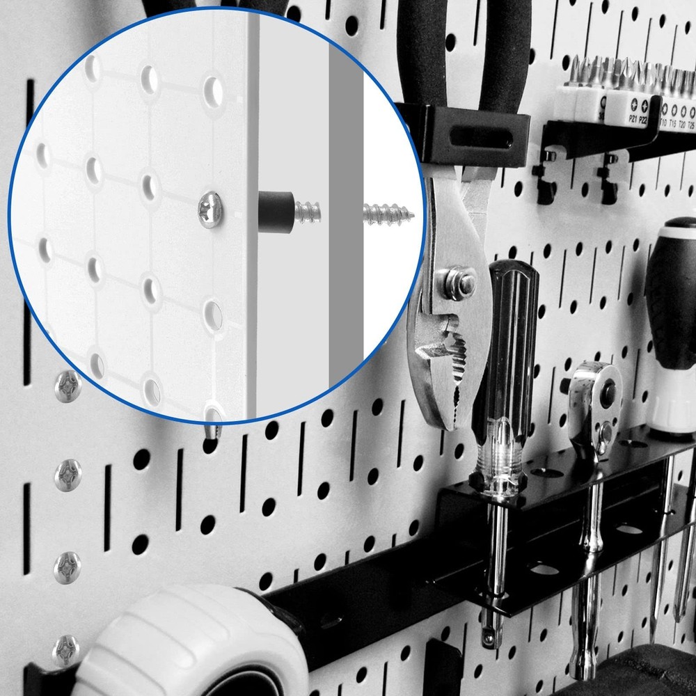 24 Set(72Pcs) Pegboard Mounting Hardware Kit, Peg Boards Accessories - Includ...