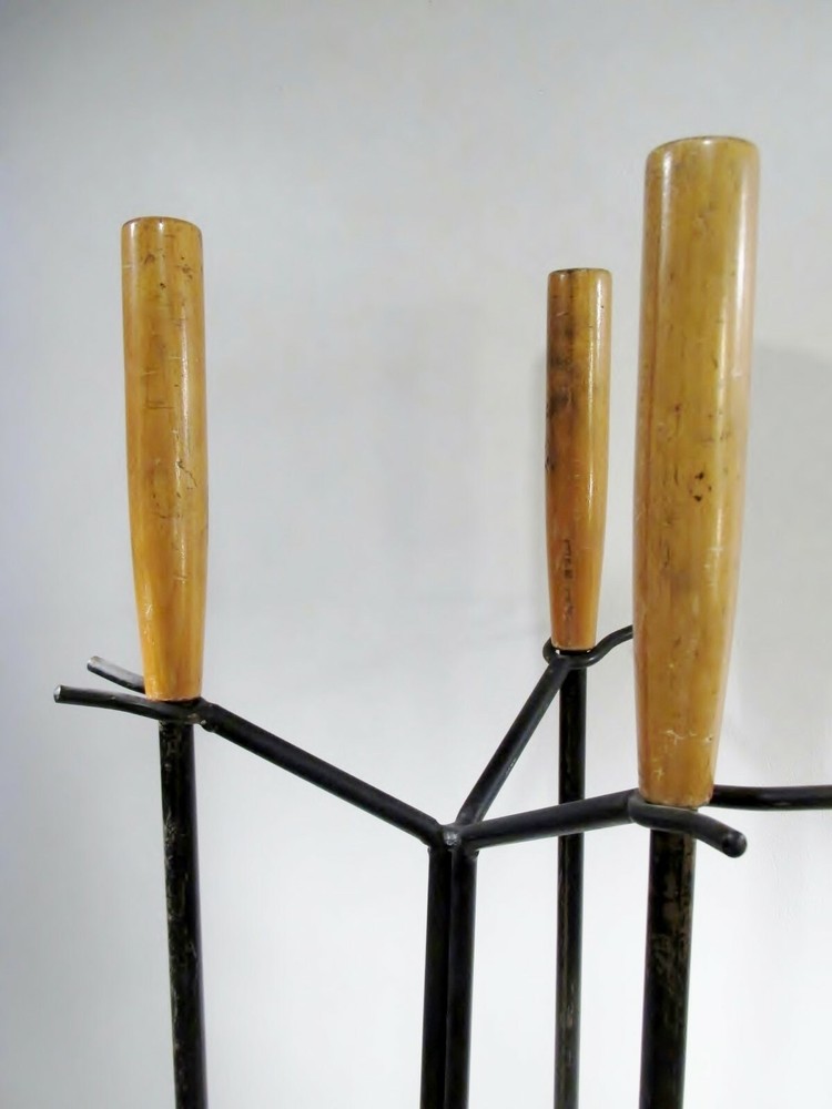 1960s George Nelson Howard Miller Stand Fireplace Tool Set