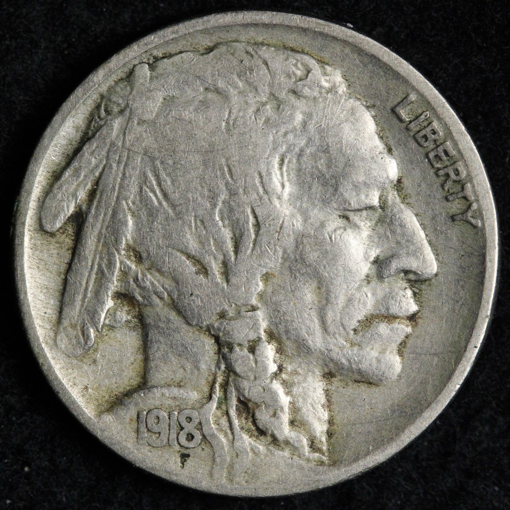 1918 Buffalo Nickel VF E175 GAM
