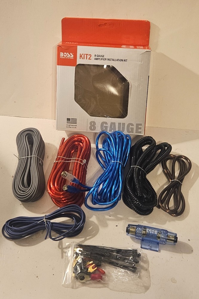 BOSS Audio Systems KIT2 8 Gauge Amplifier Installation Kit *New Open Box*
