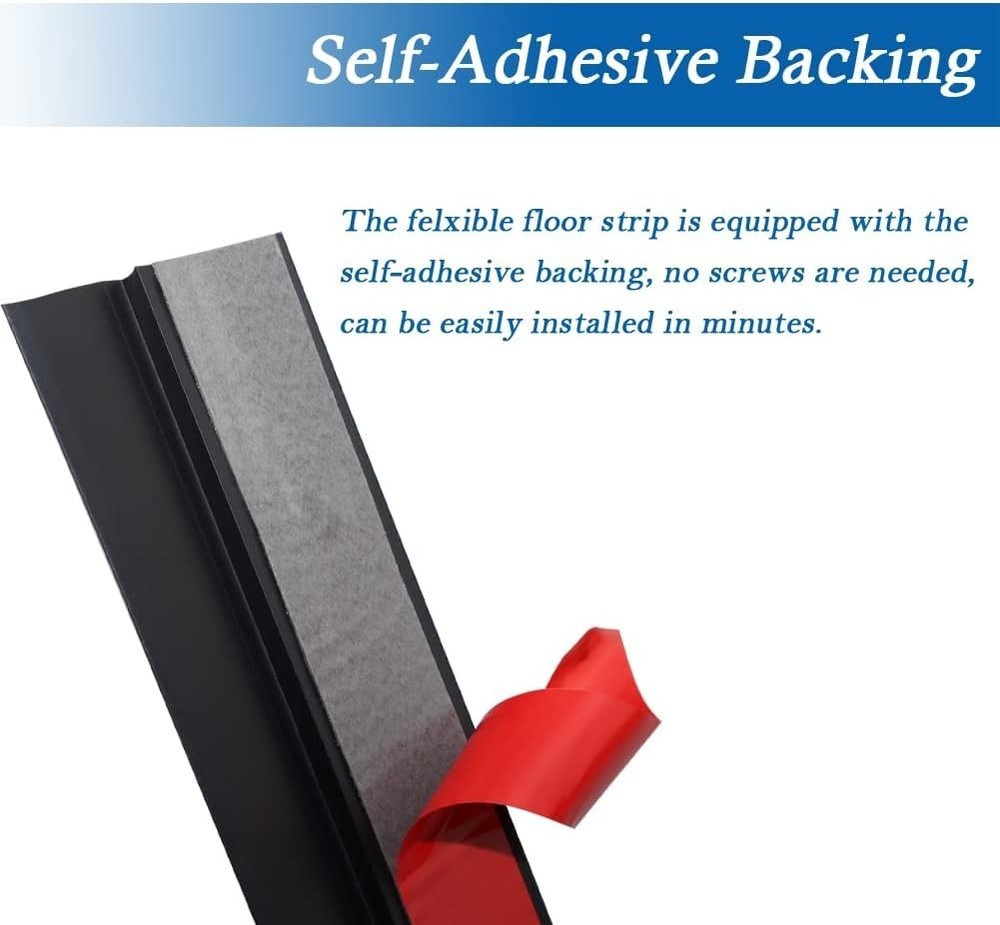 Easy Install Self-Adhesive Edging Trim 6.56ft - Black Floor Transition Strip