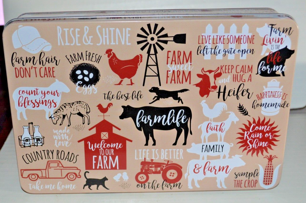 Farm Living Tin Rectangle