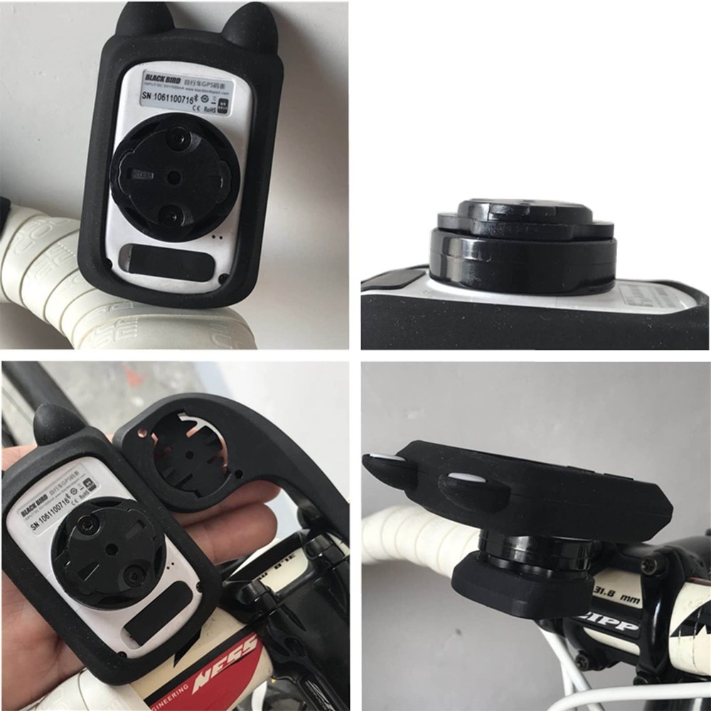 Bike Computer GPS Mount Adapter Insert Kit Back Rotate Cover Replace Compatib...