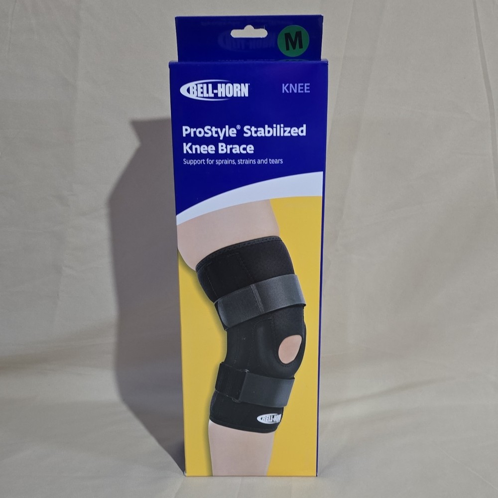 Bell-Horn ProStyle Stabilized Knee Brace Medium Open Patella Adjustable Support