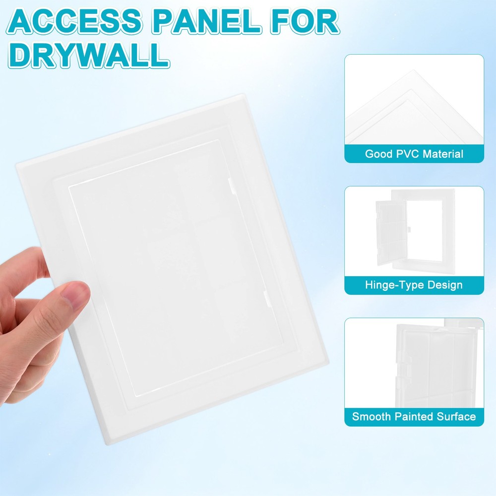 1-Pack Access Panel for Drywall, 4.5x6" Plastic Wall Hole Covers [White]