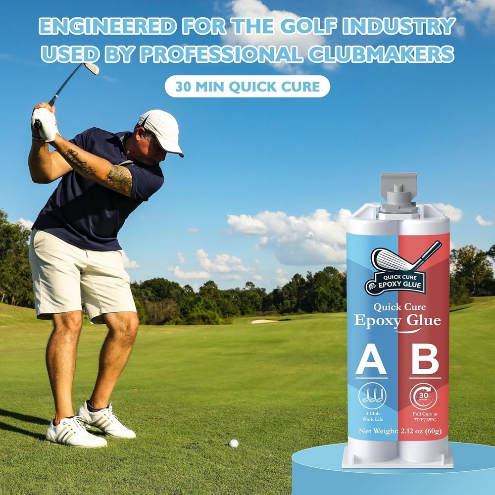 QuickCure PRO-FIX Long Cure Golf Epoxy - Full Set Work Life - Extra Strength -