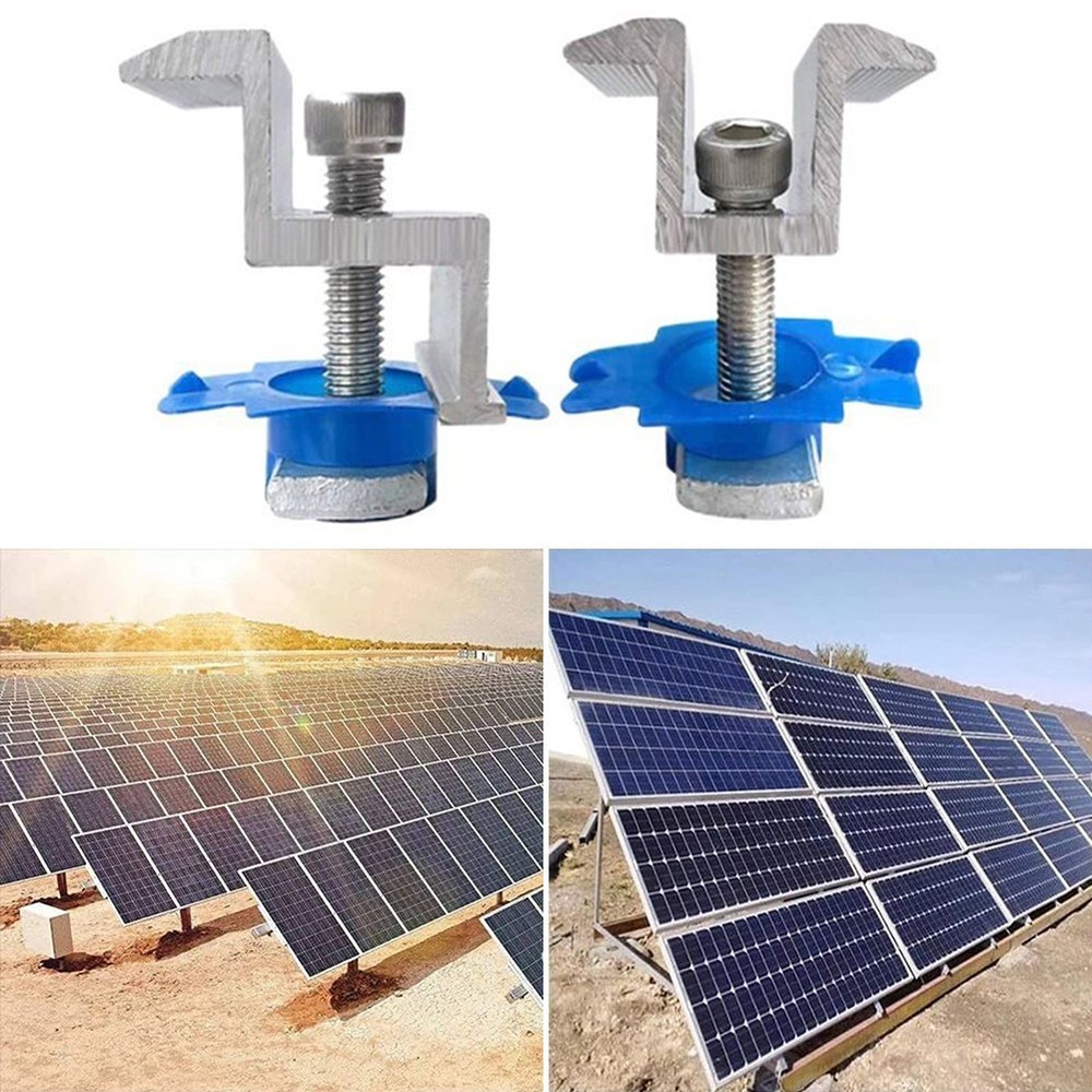 Bracket Solar Panel Fixture For Mounting Rail Module Strong Connection 12Pcs