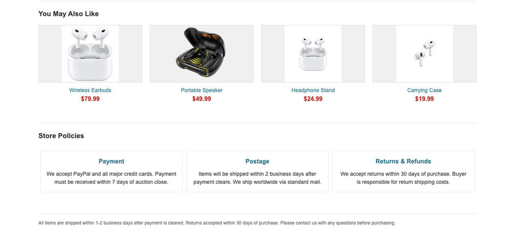 eBay Listing Template Responsive Mobile Design HTML Professional Design