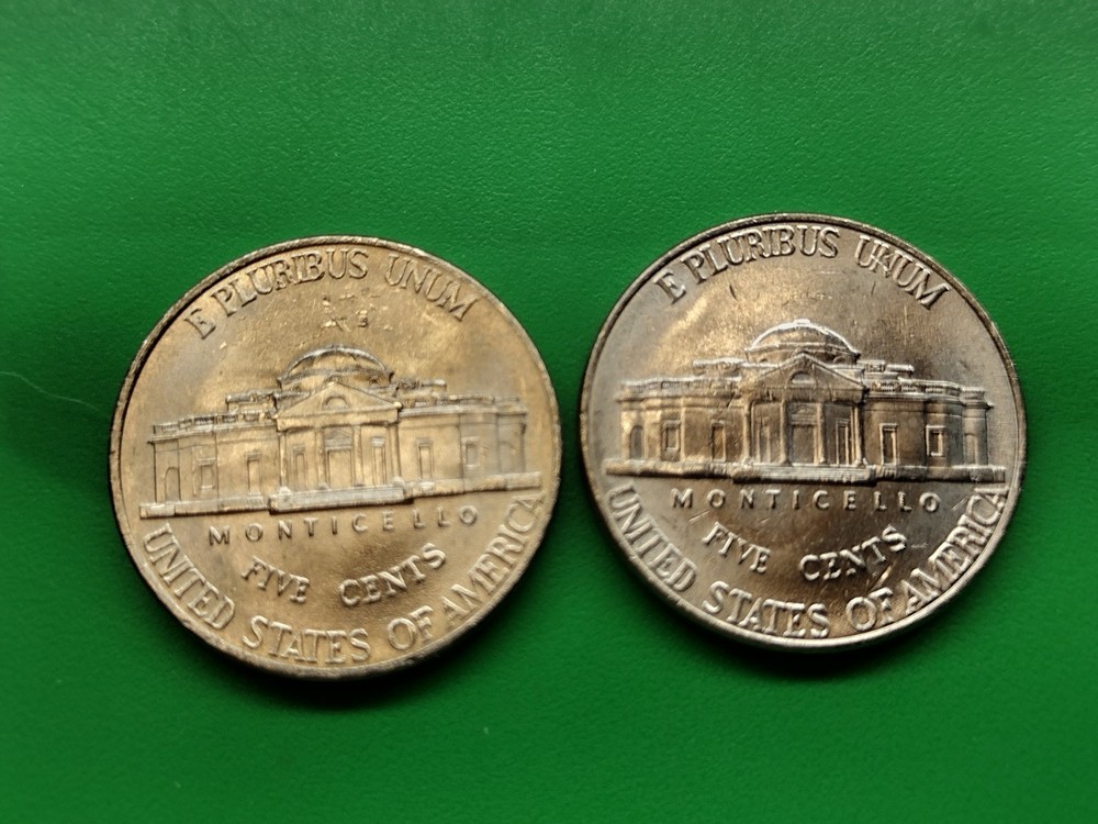 1999 PD BU Jefferson Nickel Set. 2 Unc Coins.