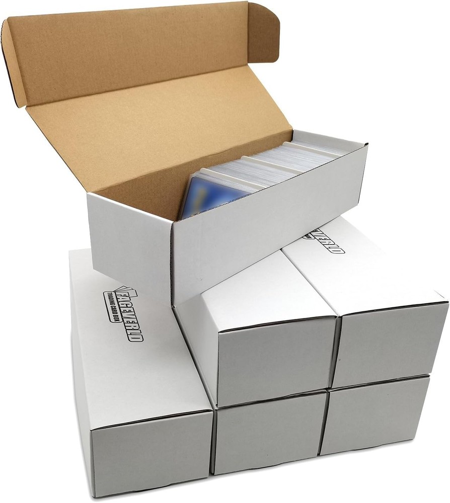 Trading Card Storage Box 6 Pack with Dividers Dustproof Stackable Card Organizer
