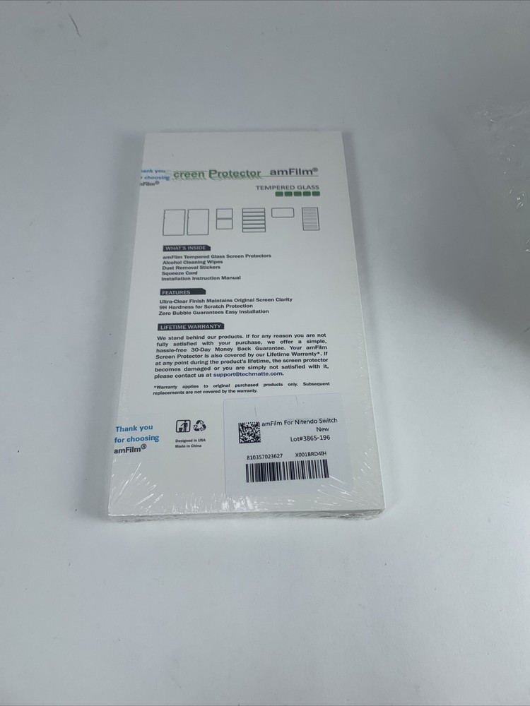 Tempered Glass Screen Protector Nintendo Switch Easy Install Applicator Sealed