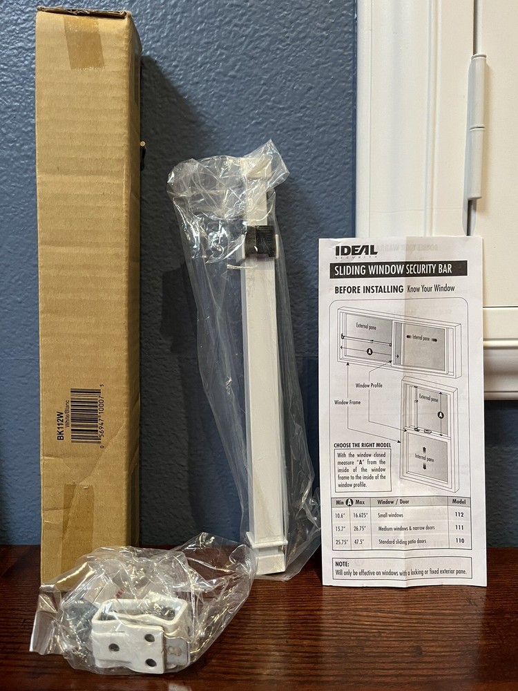 IDEAL Security Sliding Window Security Bar Child Proof Extendable NEW