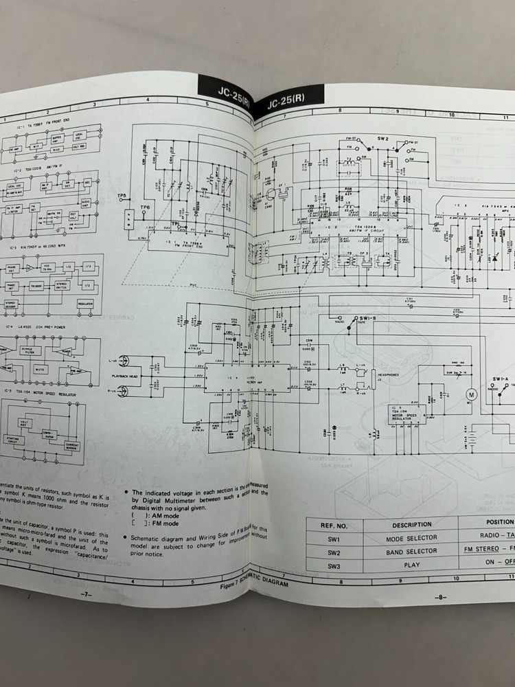 Sharp JC-25 Original Service Manual Free Shipping