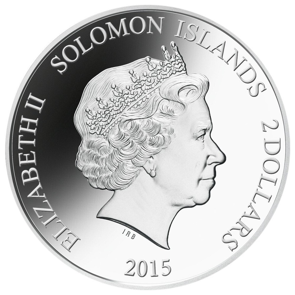 SOLOMON ISLANDS $2 2015 Silver Proof 'Ancient Egypt - Abu Simbel'
