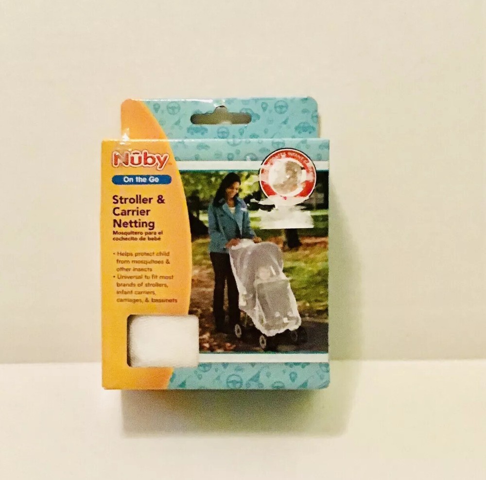NIB Nuby Stroller & Carrier Mosquito Netting with Elastic Edges
