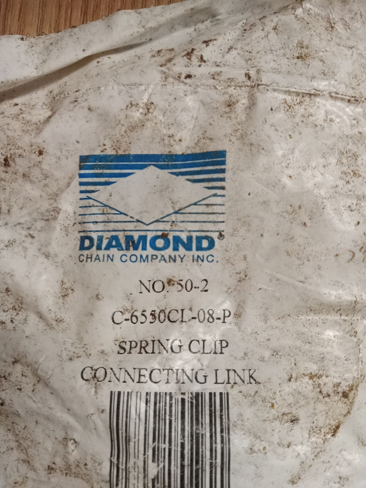 Diamond 50-2 Chain; Spring Clips; Offset Clips; Open Box; Approx 130 Links, 7'