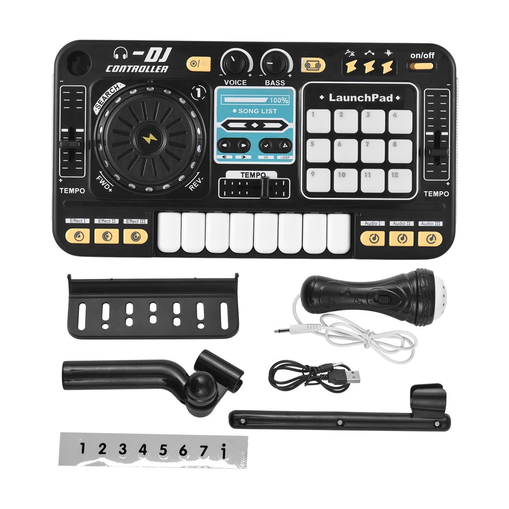 Musical DJ Set For Kids Turntable Multi Functional DJ Controller With Mic JQHY