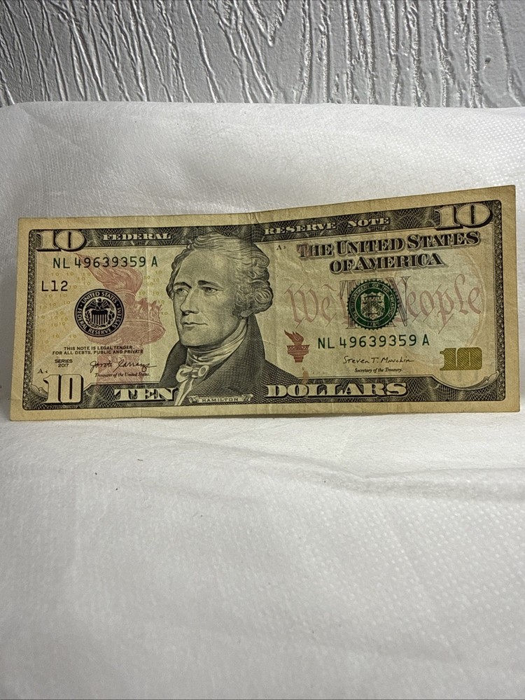 Ten Dollar Ink Smear error Note