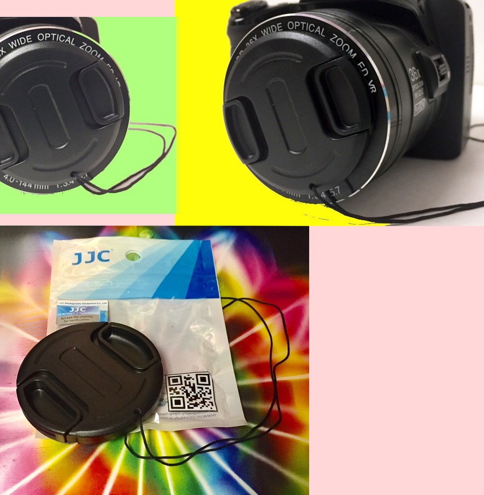 FRONT SNAP ON LENS CAP 72mm + HOLDER TO Camera Camcorder Video