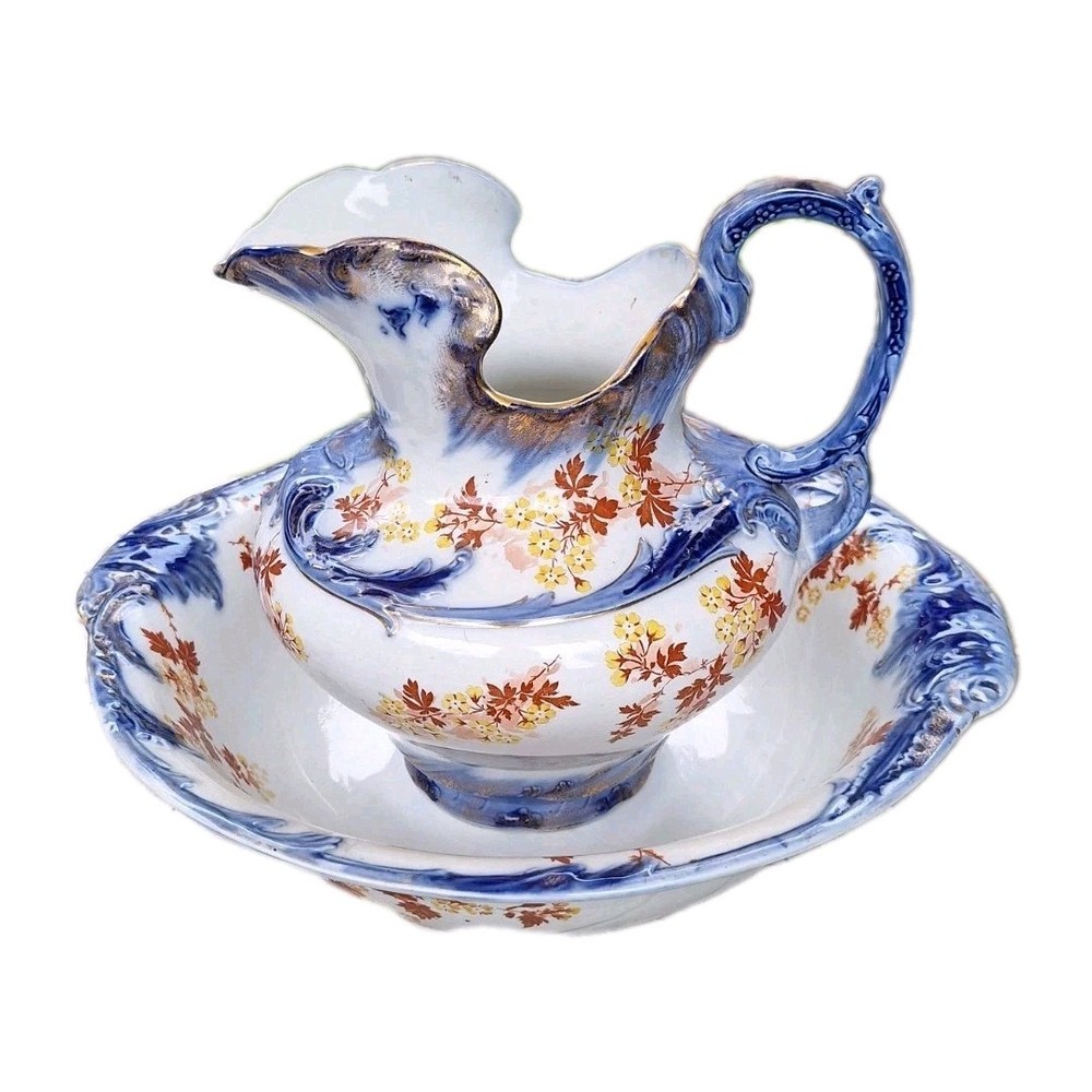 Large Victorian Ewer & Basin by B&L