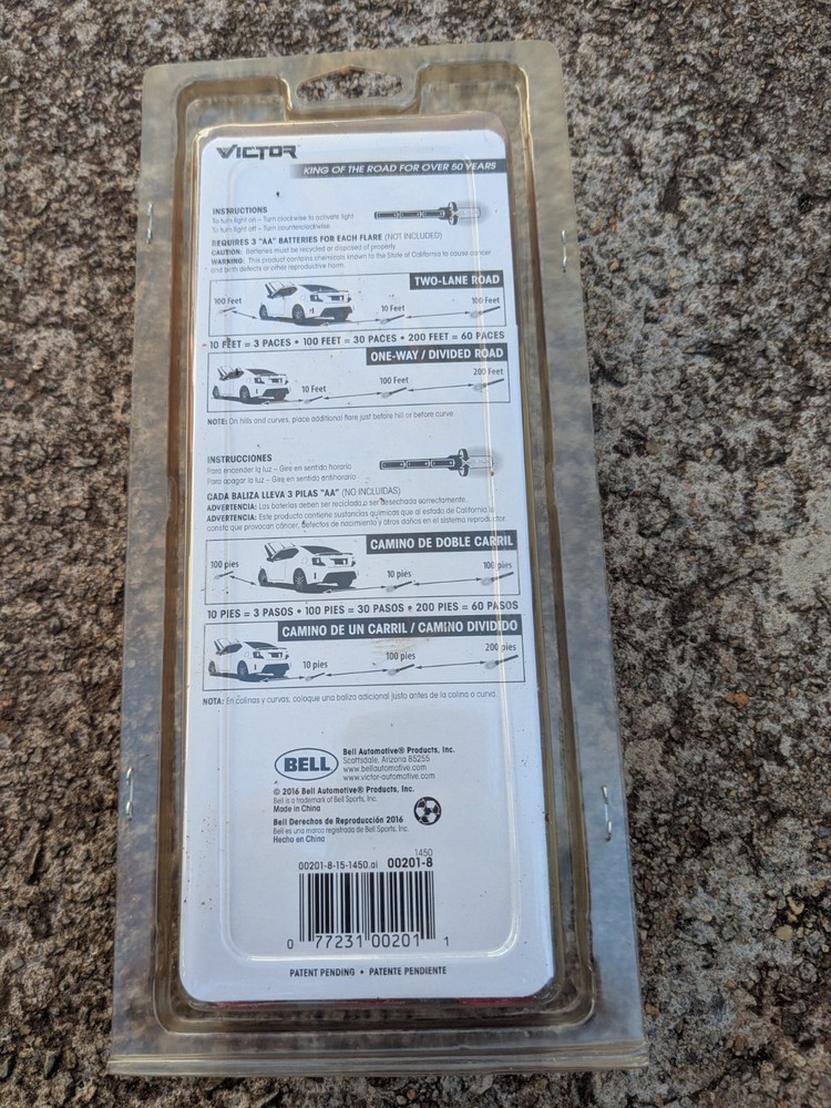 Victor Electronic Safety Flares 3-pack