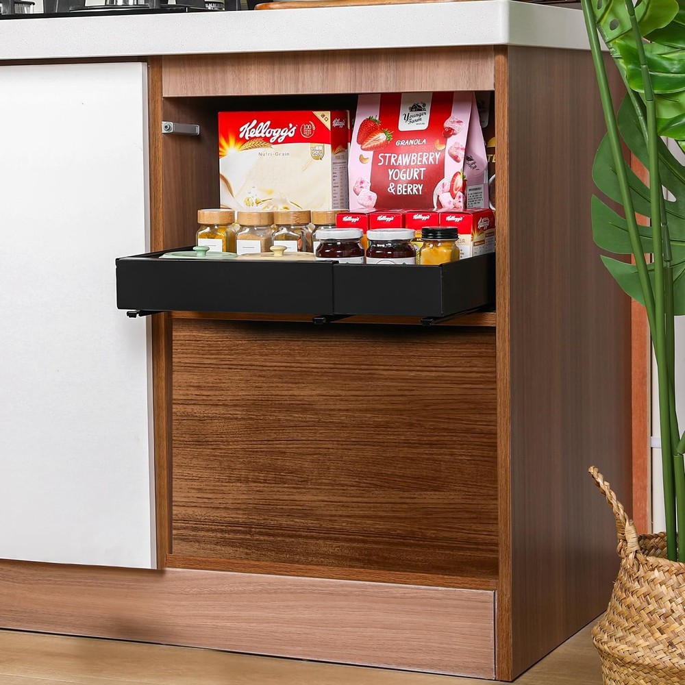Pull Out Cabinet Organizer – Adjustable Sliding Shelf Inserts for Cabinets