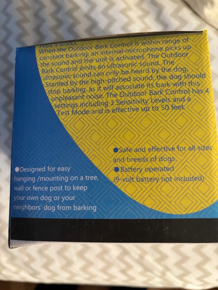 Sonic bark control device with decorative touch