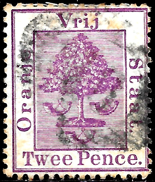 Orange Free State REPUBLIC ISSUE SC#5 used 1883 VF TREE
