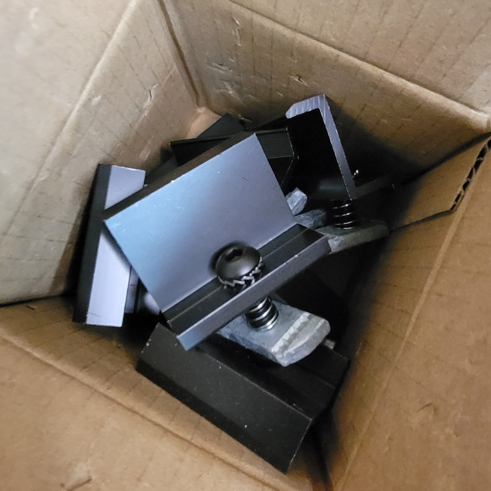 Solar End Clamp 35mm Module Frame 35-39mm 10 Pack