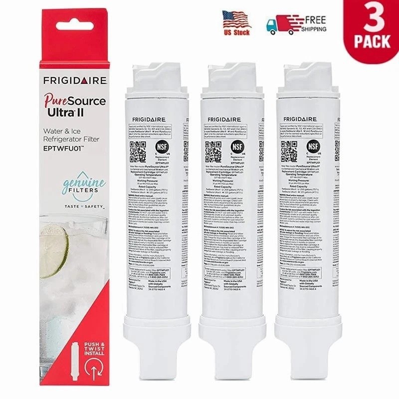 Sealed 3PACK Frigidaire EPTWFU01 Pure Source Ultra II Refrigerator Water Filter