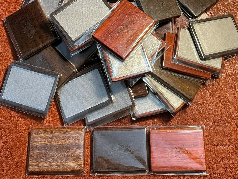 TNT Crocodile File pool cue tip tool. Black Walnut