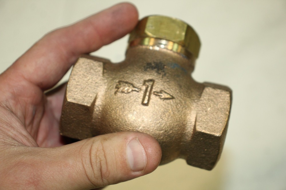 Pokorney 1" Brass Swing Check Gate Valve