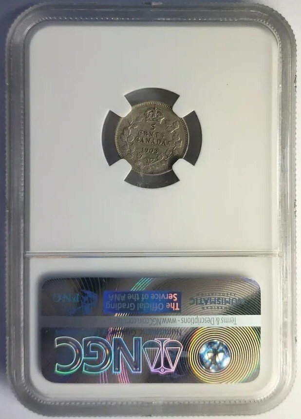 1903-H Canada Silver 5C NGC XF45