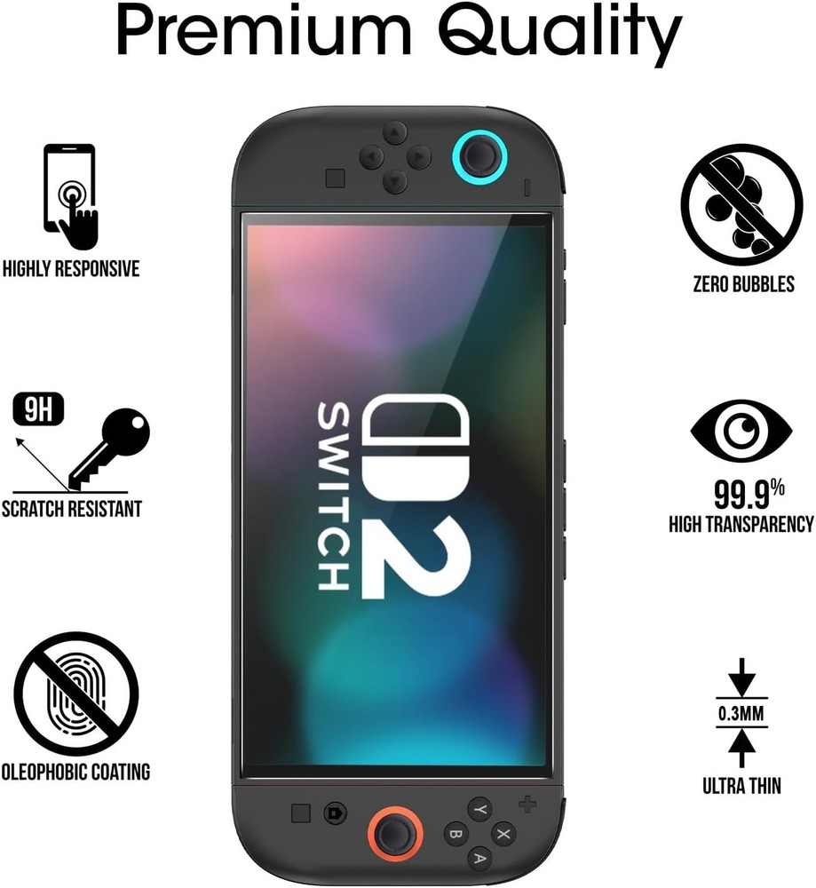 Auto-Alignment OneTouch for Nintendo Switch 2 Matte Finish Screen Protector 2025