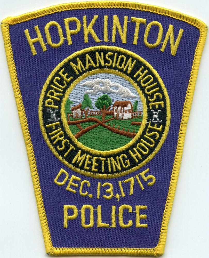 HOPKINTON MASSACHUSETTS POLICE PATCH
