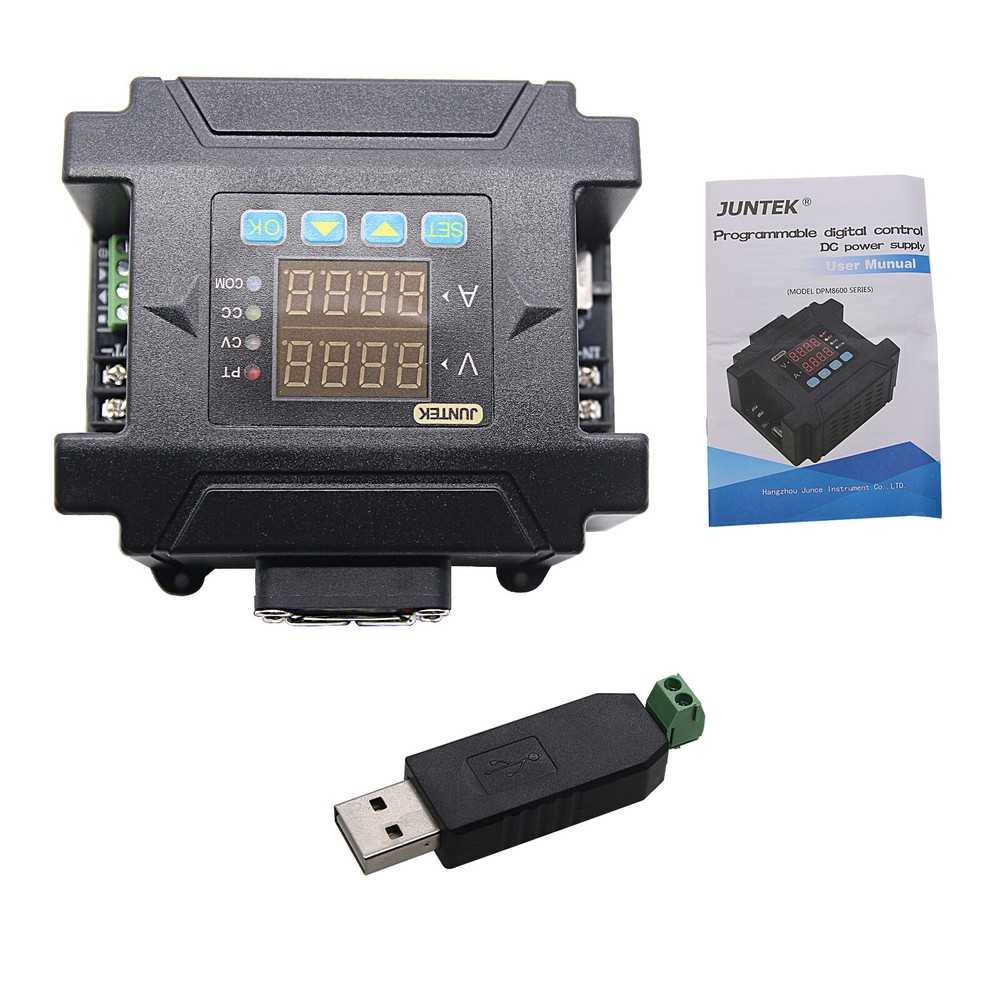 JUNTEK 60V 24A/16A Programmable DC Power Supply USB To TTL Cable or RS485 Module