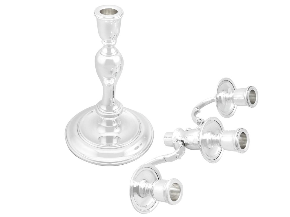 Vintage Sterling Silver Three Light Candelabra