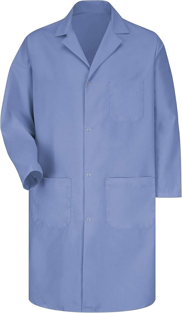 Red Kap Men's Lab Coat with Gripper Closure, 3 Front Pockets