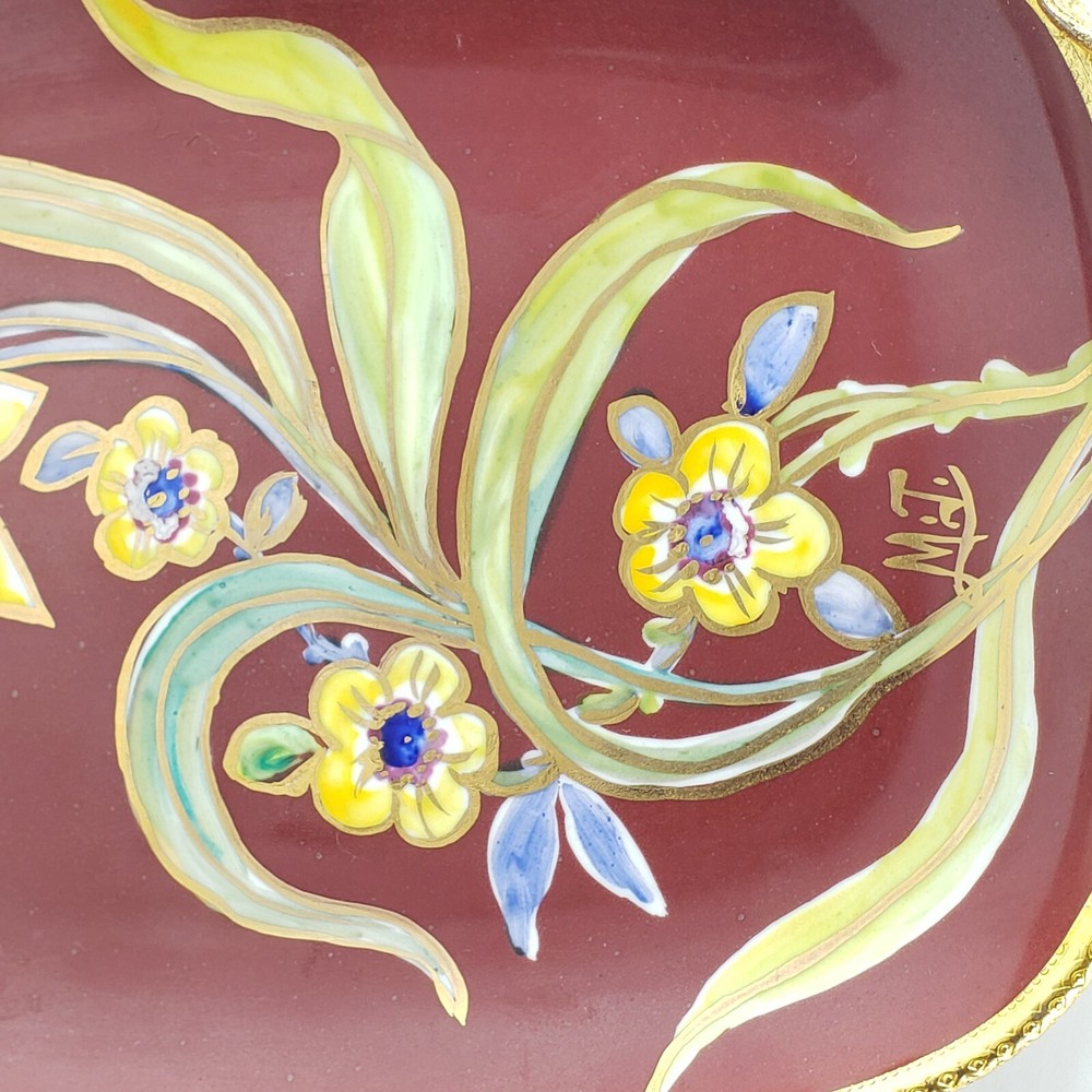 Arzberg Germany Rectangular Serving Platter Hand Painted Gold Trim