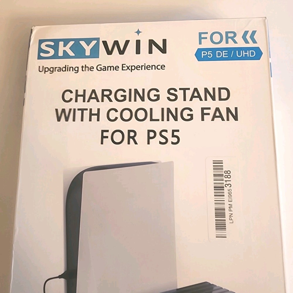 Vertical Stand Cooling Fan PS5 UHD/DE Charging Station Retractable Game Storage