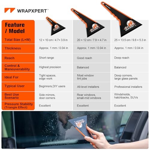 Window Tint Squeegee, 2 Pack Long Handle Window Tint Tools, Medium 2 Pack