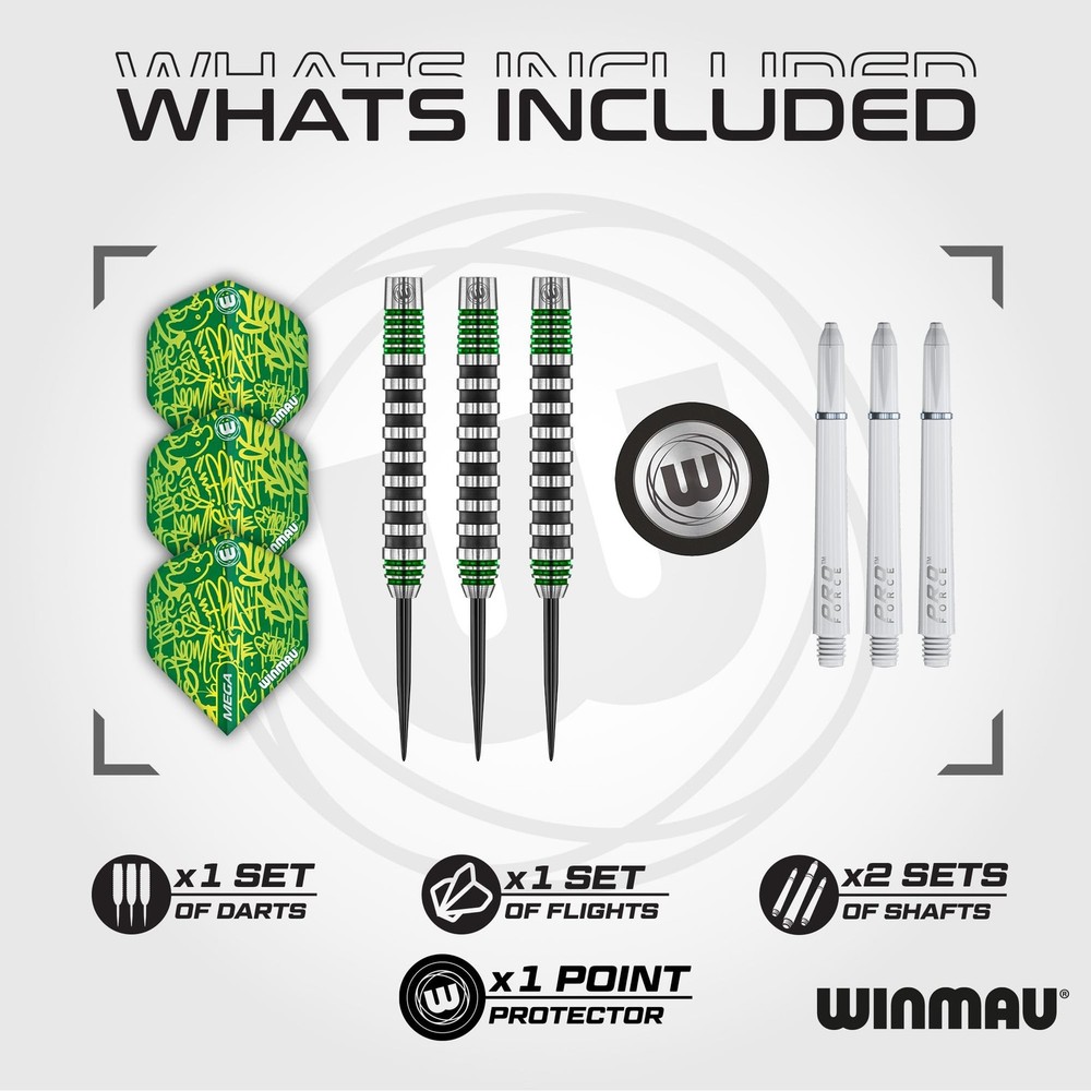 WinmauSteel Darts 22 g Green