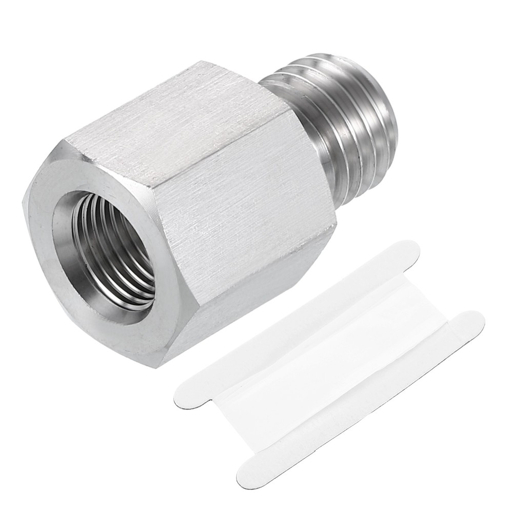 Pipe Fitting Reducing Adapter, M12 x 1/8" NPT Reducer Connector, Silver