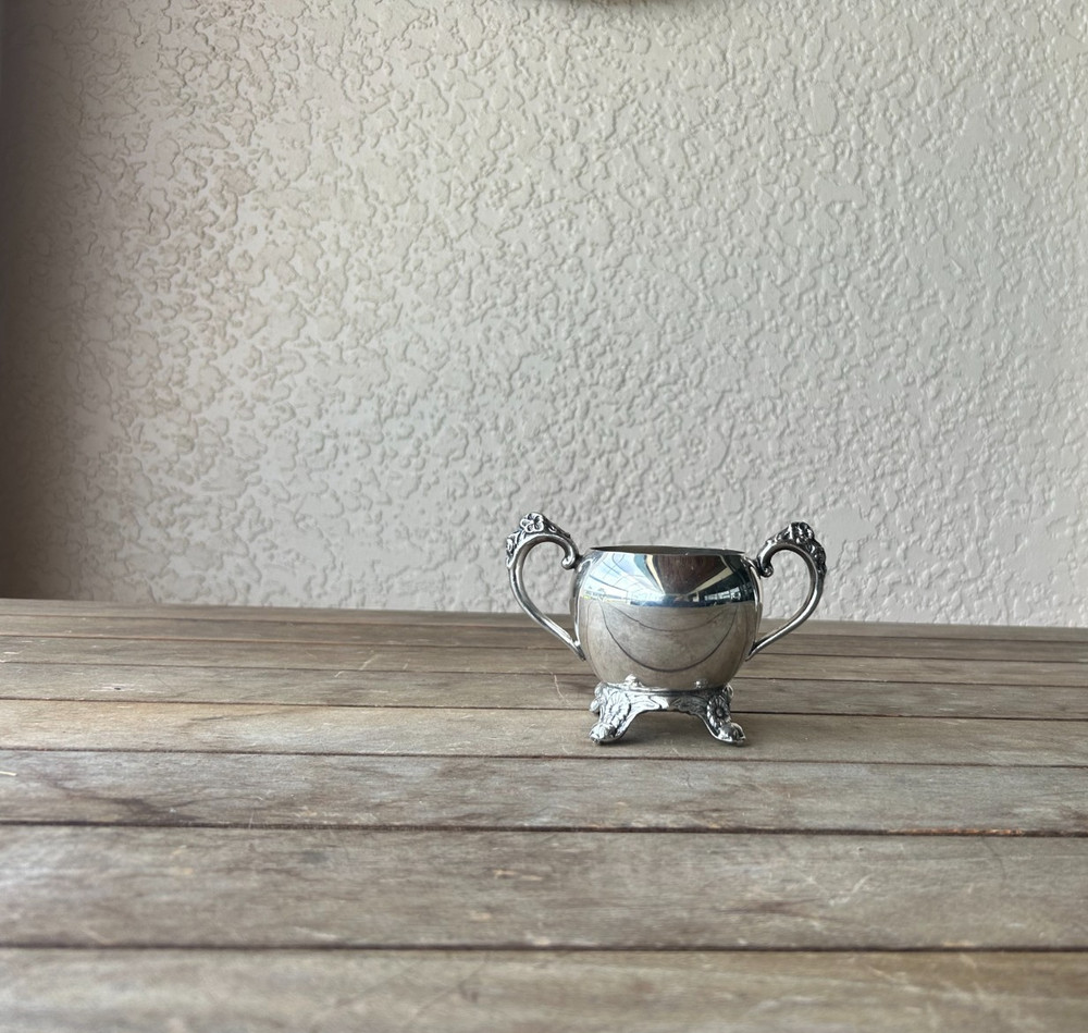 Vintage Sugar Bowl Silverplated