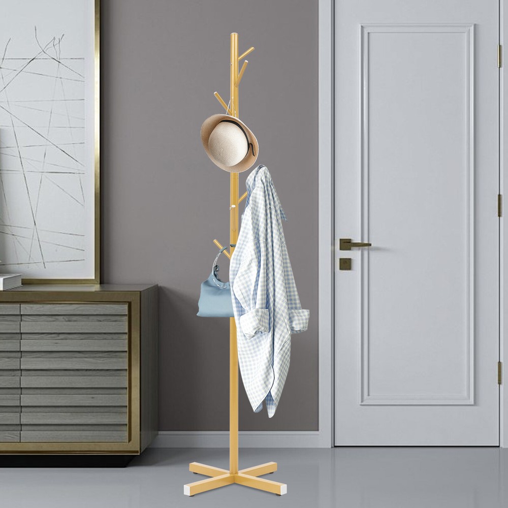 Coat Rack Stand Freestanding Coat Rack With 7 Hooks Tree-shaped Bedroom Rack