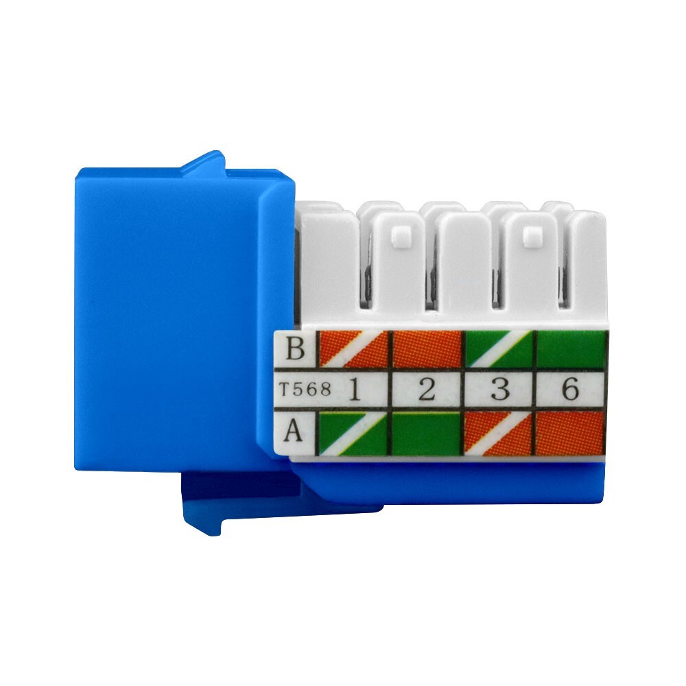 Construct Pro RJ45 Cat5e Keystone Jack Insert (Blue)
