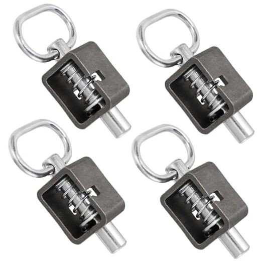 4 Pack Spring Latch Lock, Weld-On Trailer Gate Latch with Plain Tube, 5/8"