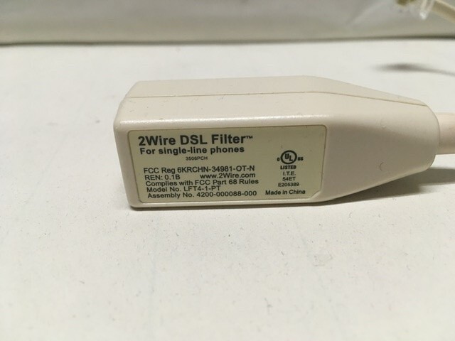 2Wire DSL Filter LFT4-1-PT